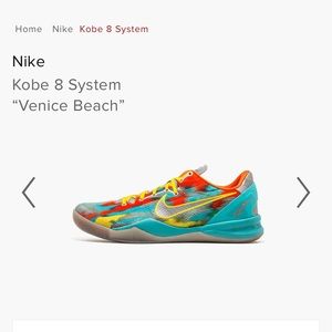 Kobe 8 system Venice multi color sneaker xs 9